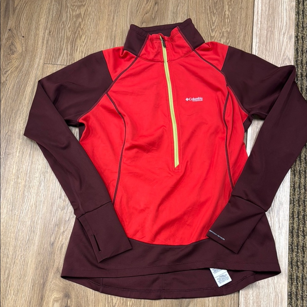 Columbia Red and Brown Pullover